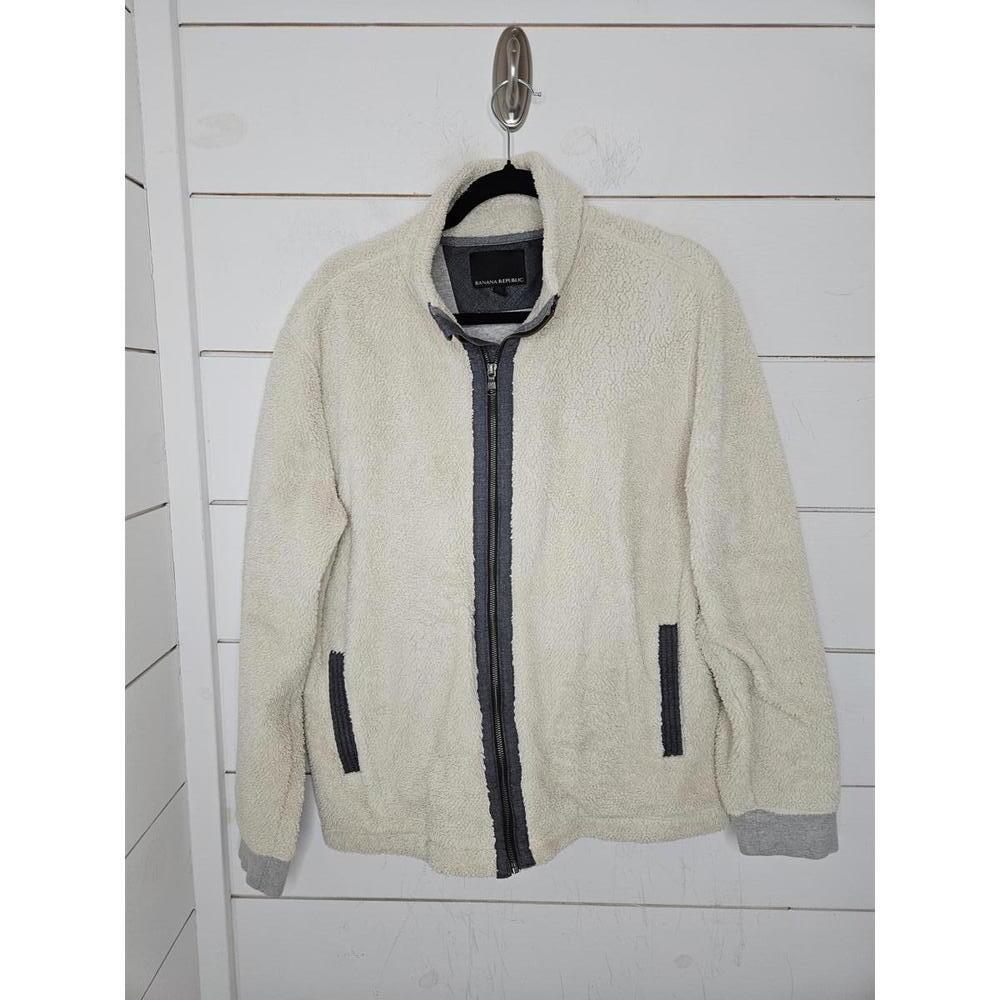Banana Republic XL cream fleece jacket
